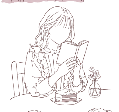 カフェで読書